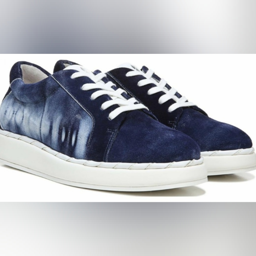 New Women's Franco Sarto Quinn Indigo Sneakers Size 10, Suede